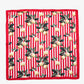 Vierkante sjaal stripes lemons rood
