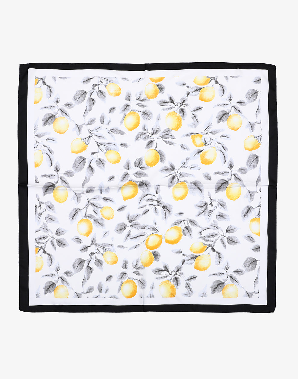 Vierkante sjaal lemons zwart