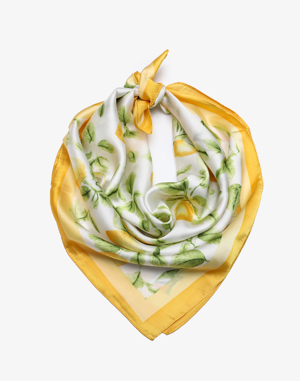 Vierkante sjaal lemons geel