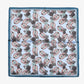 Vierkante sjaal roses blauw
