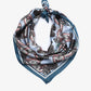 Vierkante sjaal roses blauw