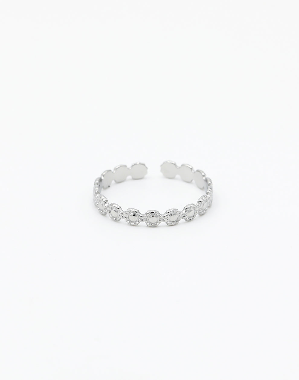 Ring cirkels met rand zilverkleurig