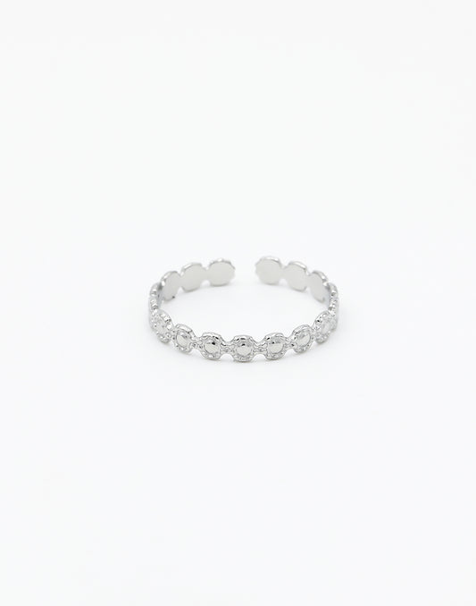 Ring cirkels met rand zilverkleurig