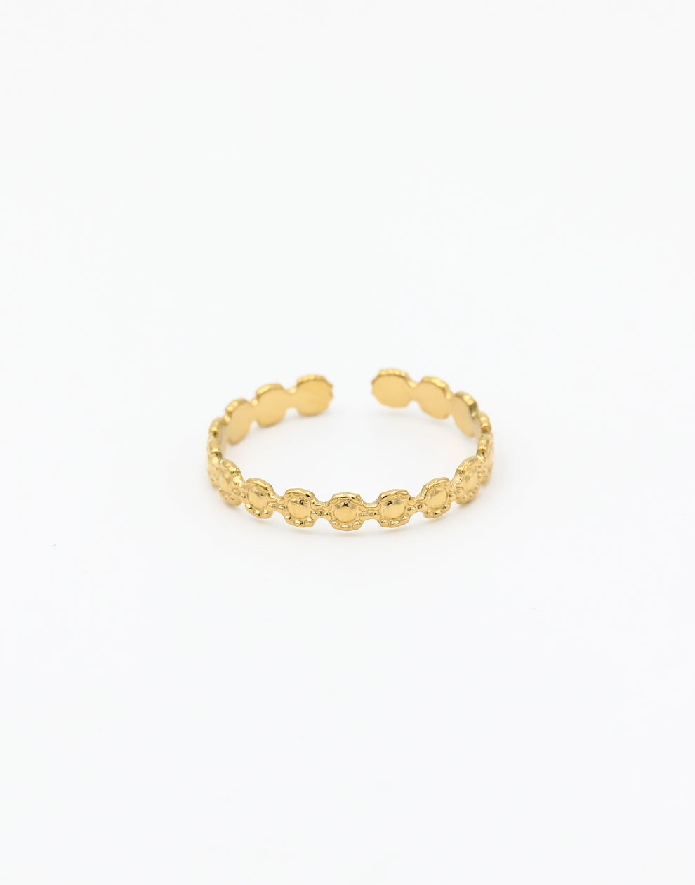 Ring cirkels met rand goudkleurig