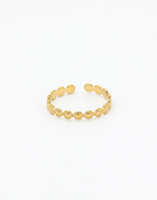 Ring cirkels met rand goudkleurig