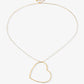 Lange ketting XL hart goudkleurig