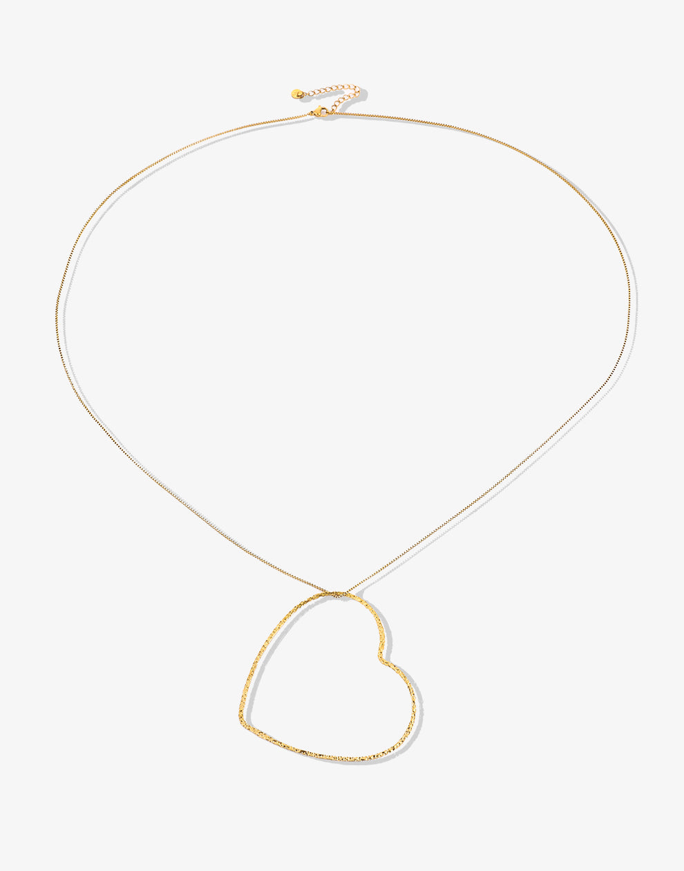 Lange ketting XL hart goudkleurig