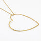 Lange ketting XL hart goudkleurig