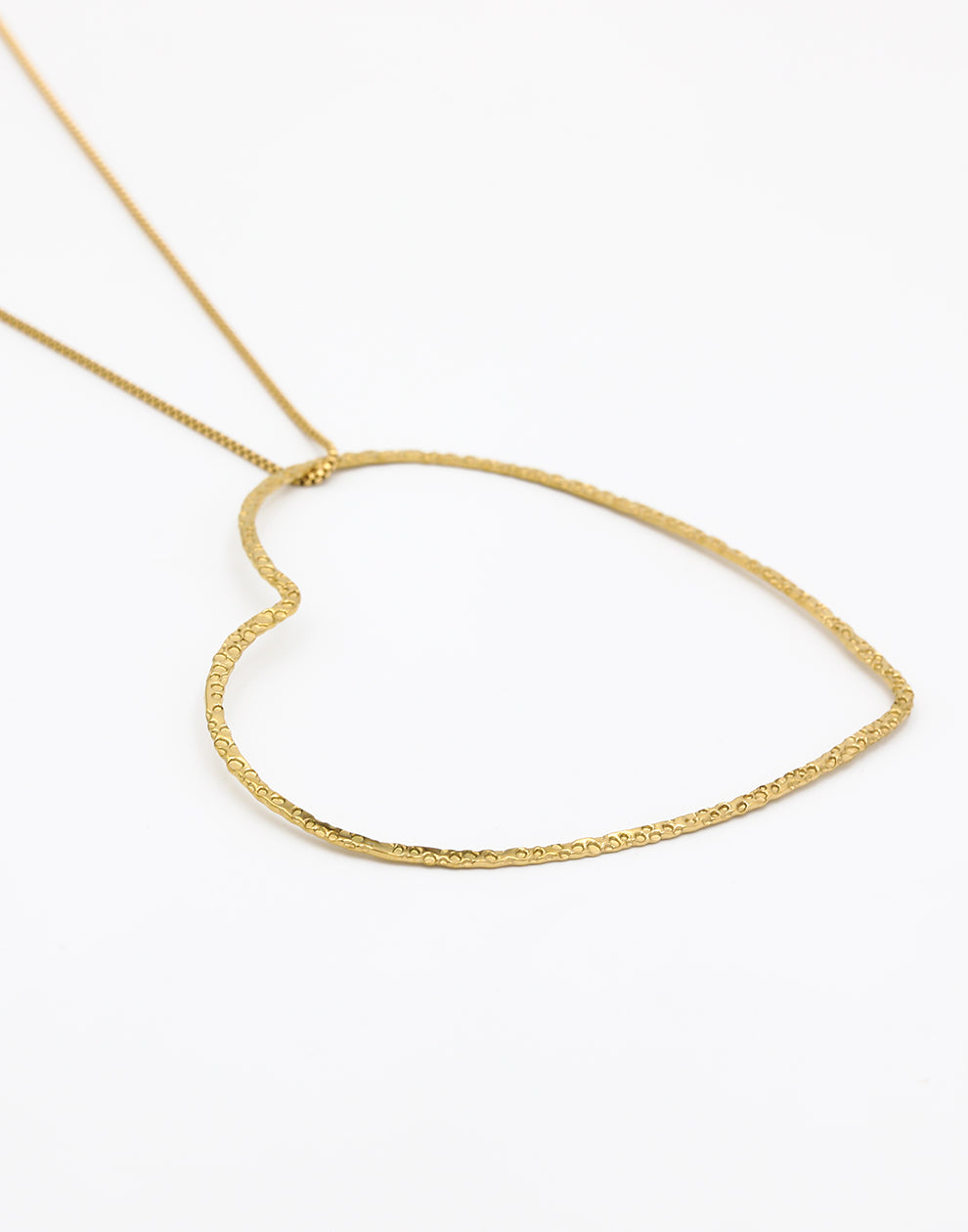 Lange ketting XL hart goudkleurig