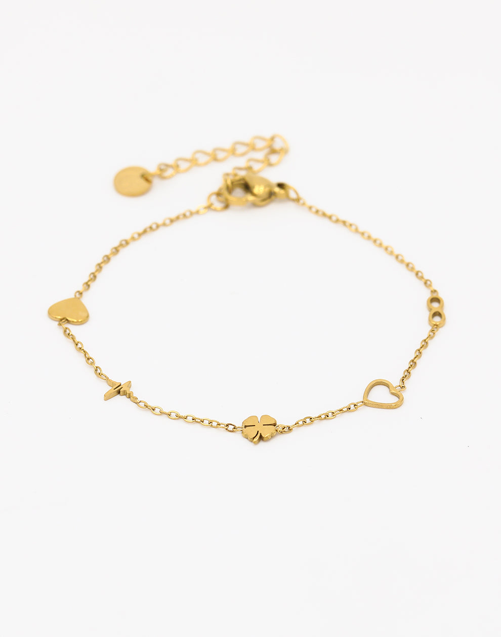 Armband fijne symbolen goudkleurig