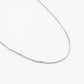 Lange ketting staafjes 90cm zilverkleurig
