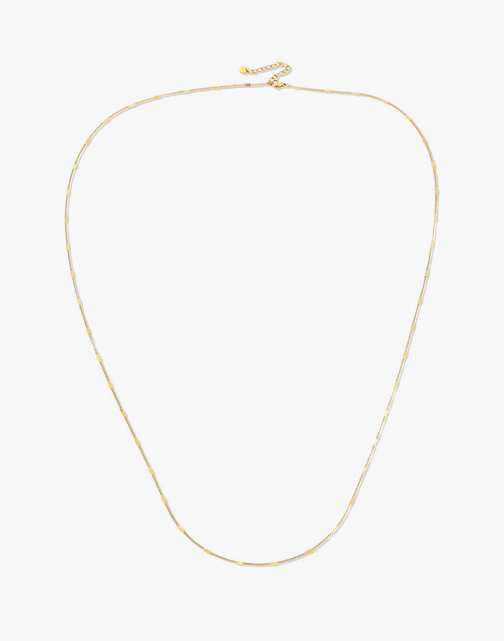 Lange ketting staafjes 90cm goudkleurig