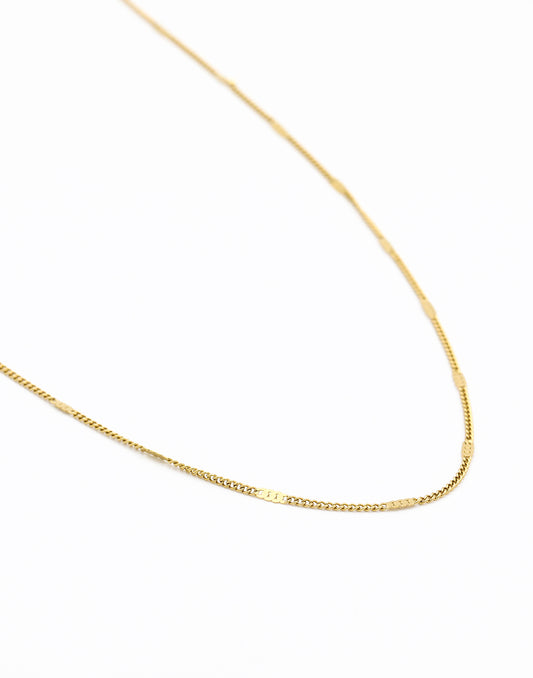 Lange ketting staafjes 90cm goudkleurig