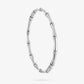 Bangle bamboo zilverkleurig