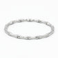 Bangle bamboo zilverkleurig