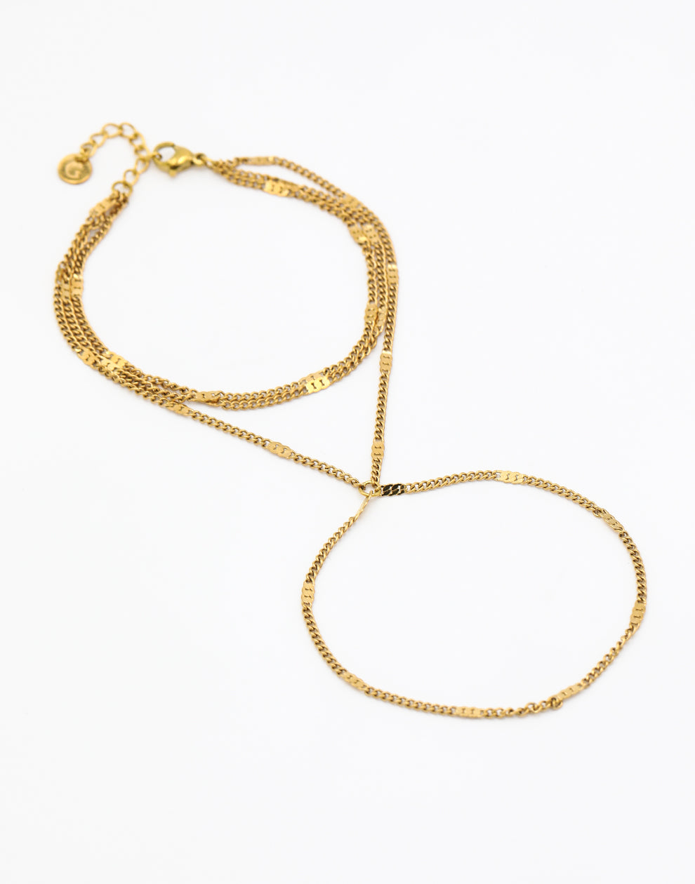 Hand chain classic goudkleurig
