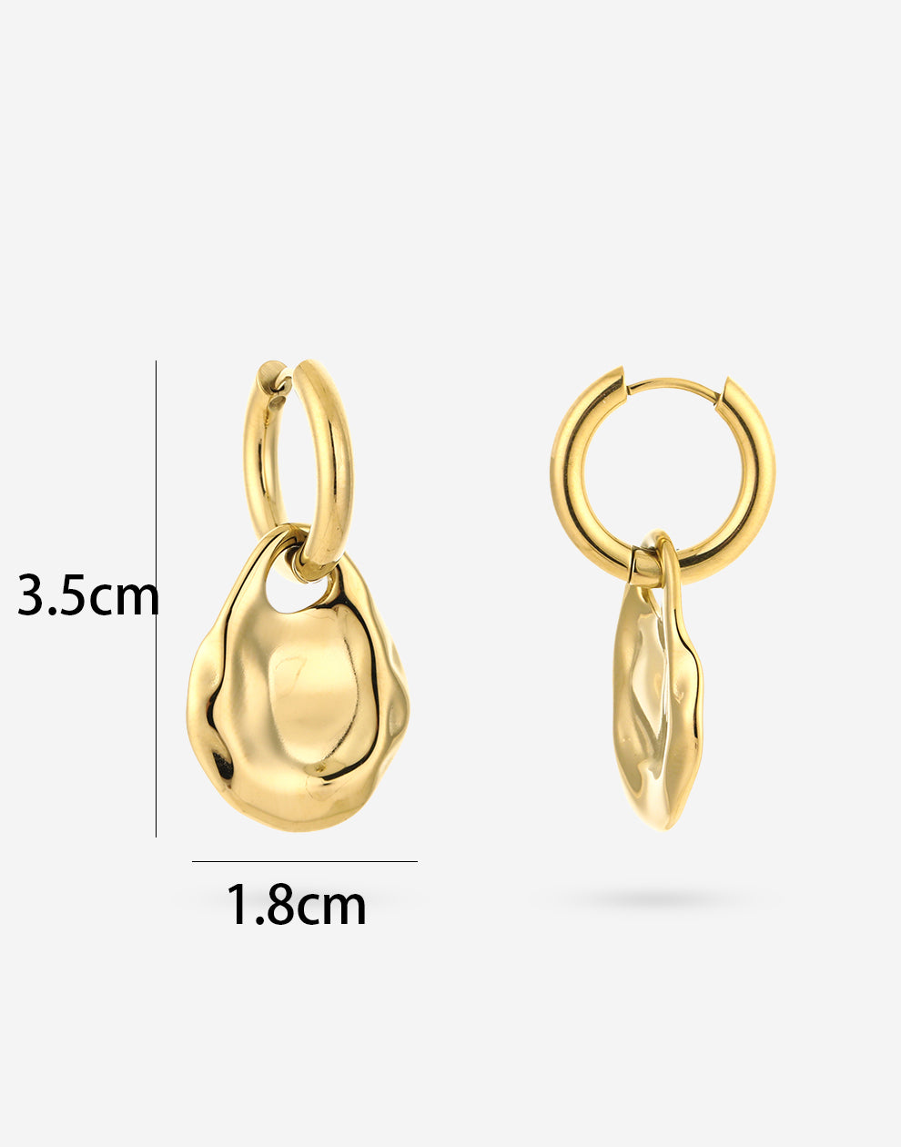 Oorbellen munt hanger