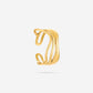 Ring triple wave goudkleurig