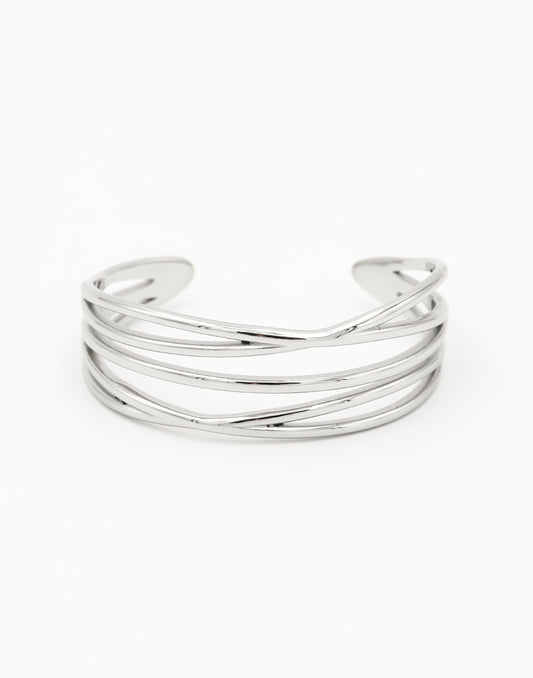 Chique bangle zilverkleurig