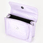 Schoudertas Croco print lila