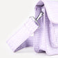 Schoudertas Croco print lila