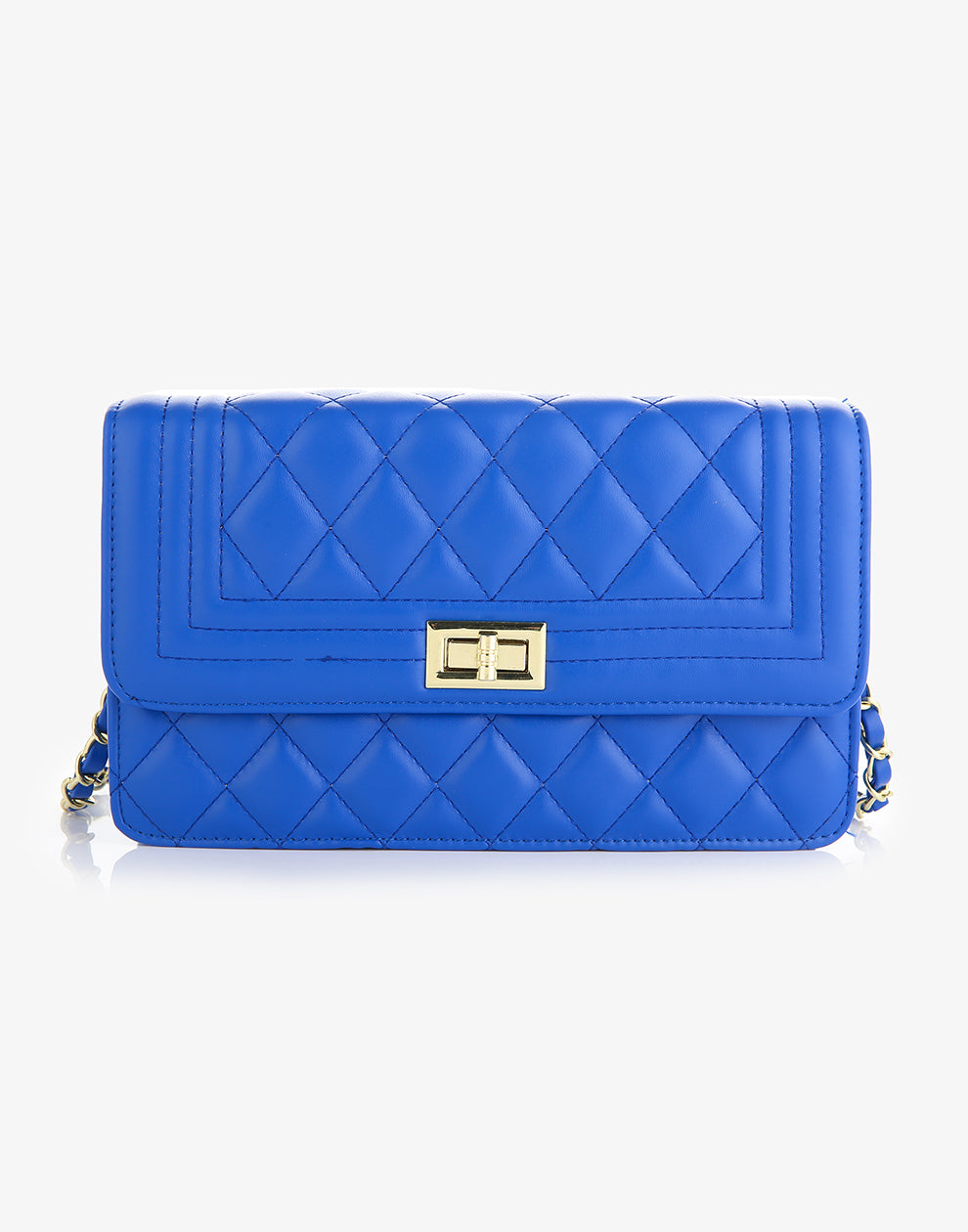 Schultertasche, genäht, blau