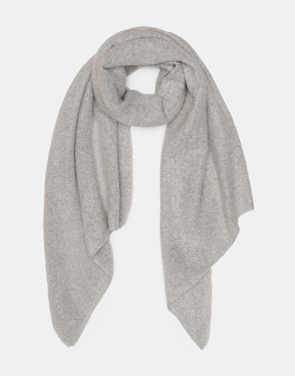 Classic wintersjaal lichtgrijs