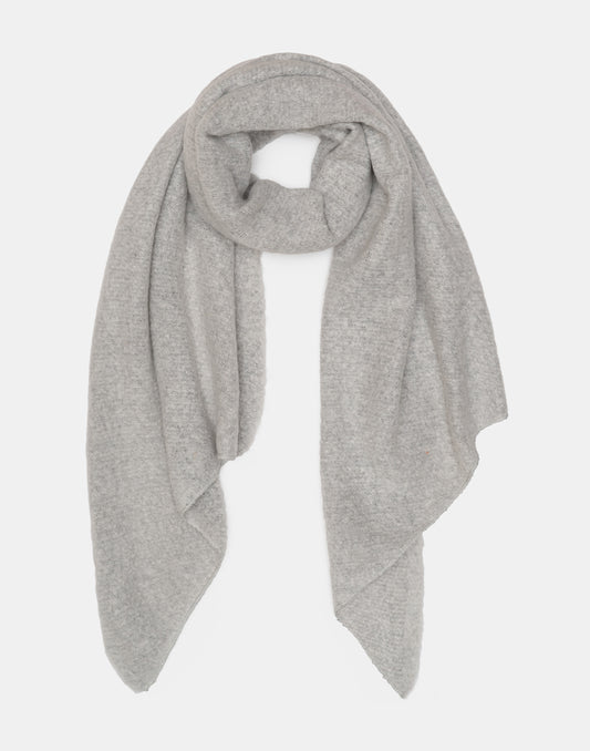 Classic wintersjaal lichtgrijs