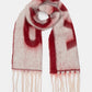 Wintersjaal met slierten amour rood