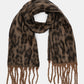 Sjaal met slierten leopard